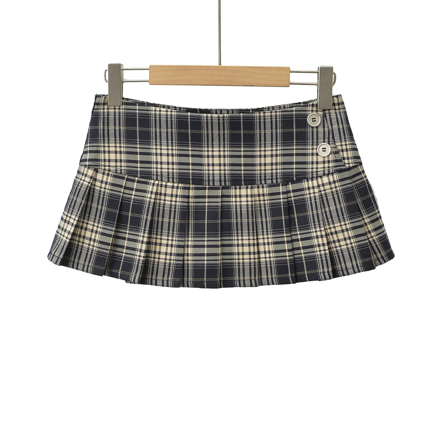 Vintage Plaid Mini Skirt – Preppy Y2K Style, Pleated & Flirty