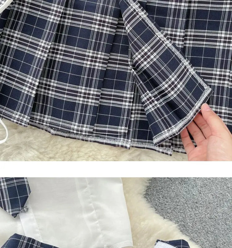 Preppy Chick Plaid Skirt Lingerie Set