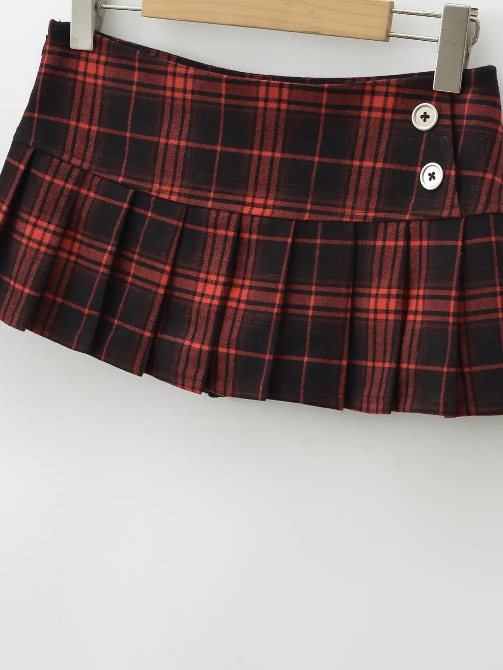 Vintage Plaid Mini Skirt – Preppy Y2K Style, Pleated & Flirty