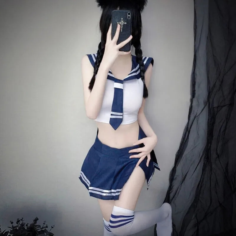 Open-Back Schoolgirl Cosplay Set