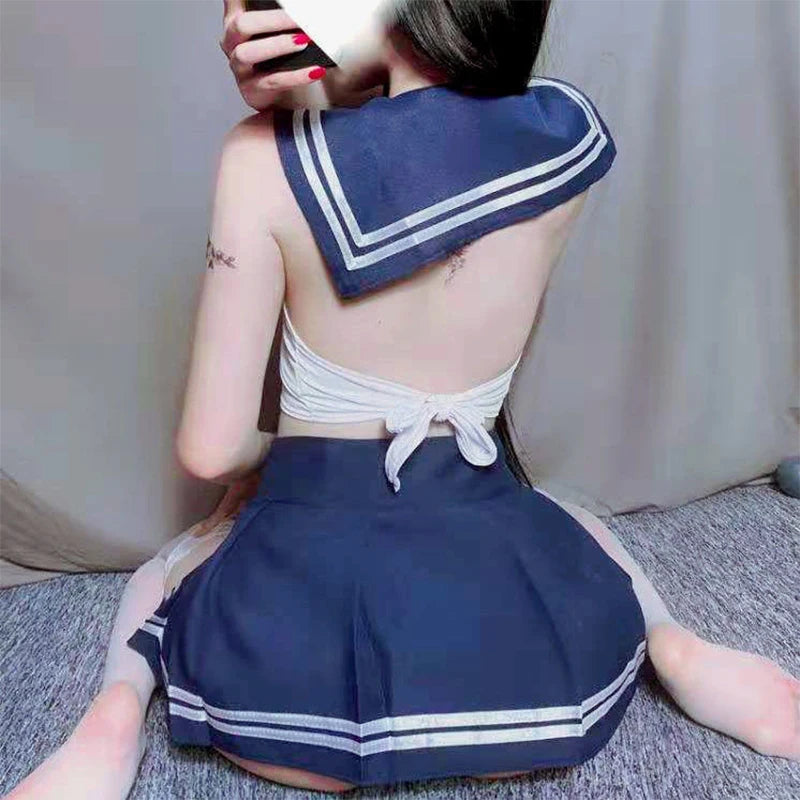 Open-Back Schoolgirl Cosplay Set