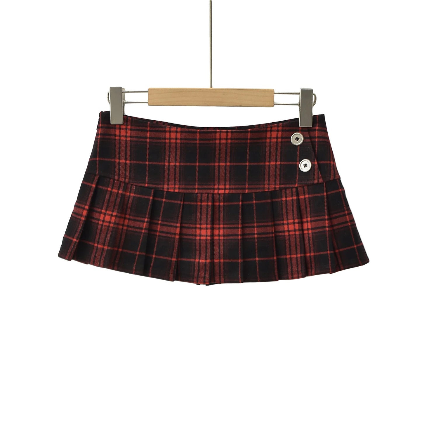 Vintage Plaid Mini Skirt – Preppy Y2K Style, Pleated & Flirty