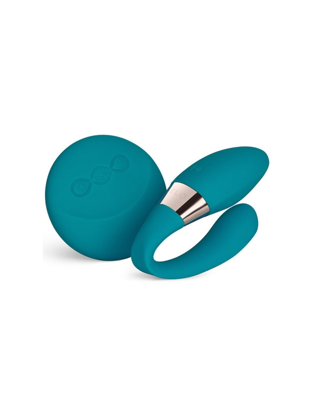 TIANI DUO Vibrating Couples Massager, Ocean Blue