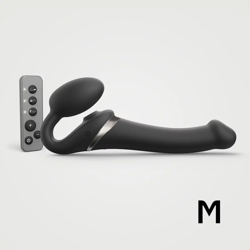 MULTI ORGASM BENDABLE STRAP-ON - M - BLACK